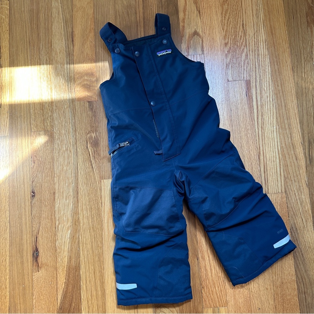 Patagonia Navy Snow Pile Bibs - Toddler